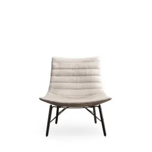 Loungesessel Mod. LUC gesteppt, 4-Fuß Holz
