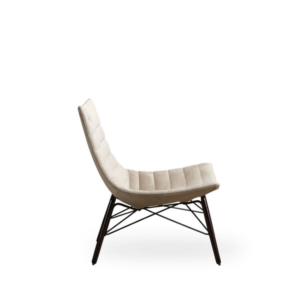 Loungesessel Mod. LUC gesteppt, 4-Fuß Holz – Bild 4