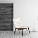 Loungesessel Mod. LUC gesteppt, 4-Fuß Holz