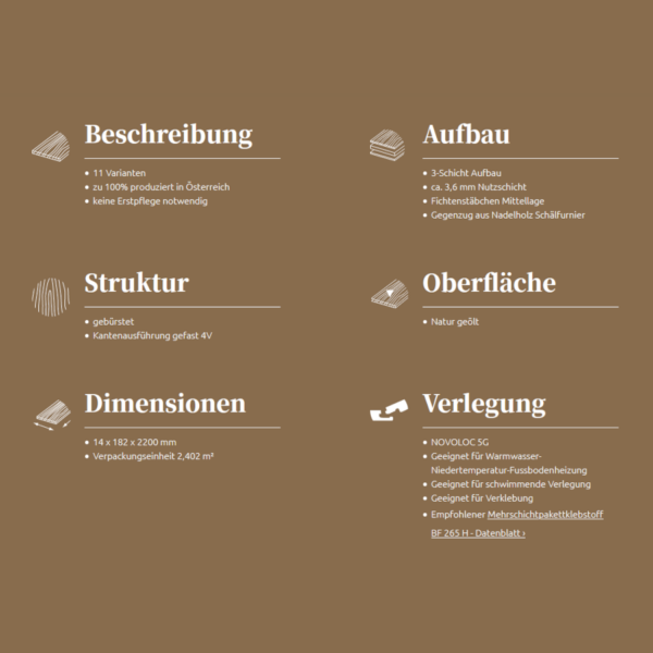 Landeiche NATUR gebürstet, weiss-geölt, large – Bild 4